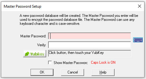 new master password prompt